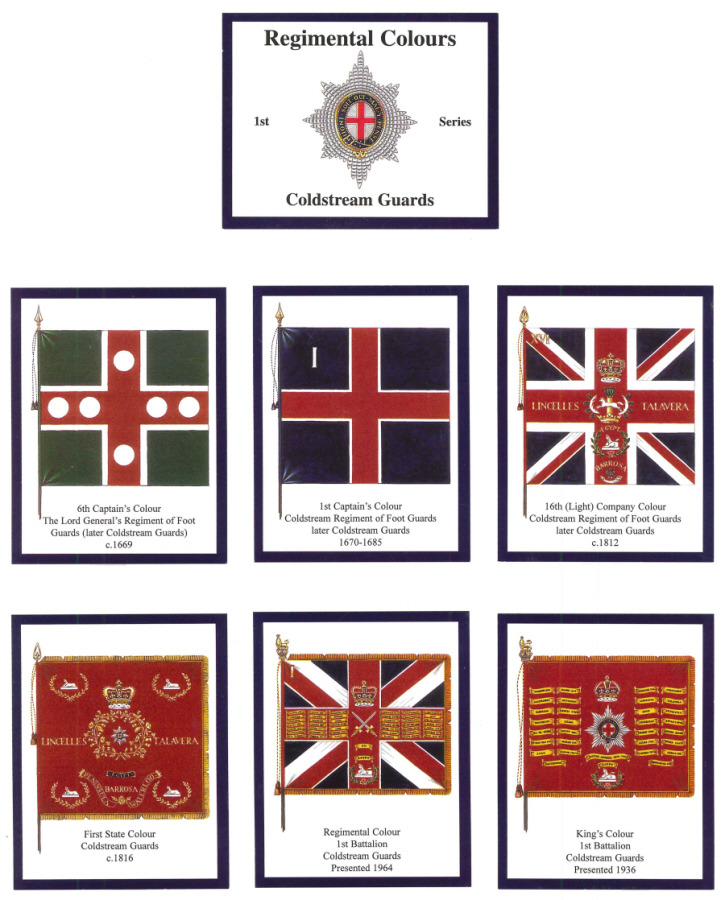Coldstream Guards 1st Series- 'Regimental Colours' Trade Card Set by David Hunter